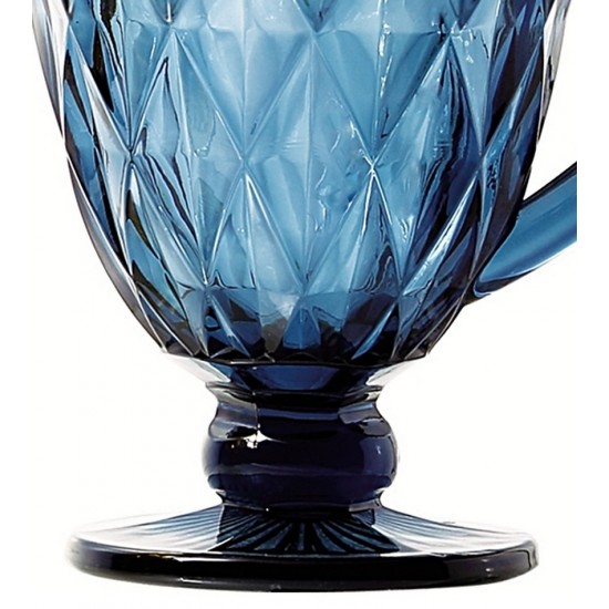 Jarra 1 Litro Diamante Azul 20cm Altura 14cm Diâmetro